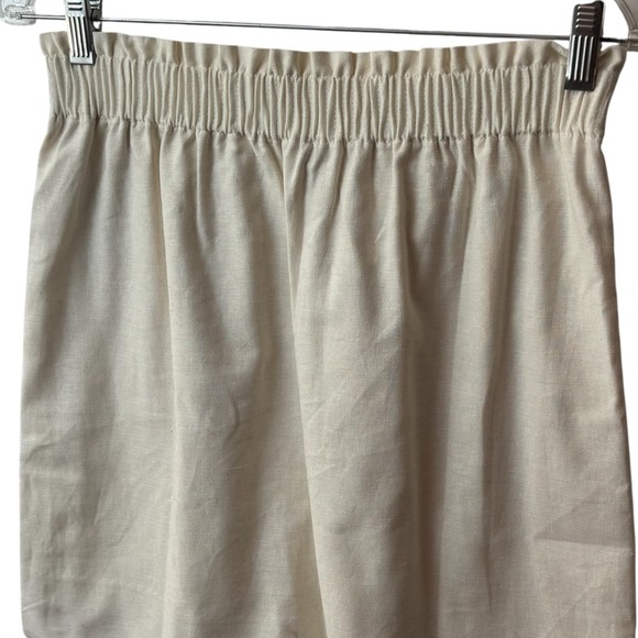 NEW J. Crew Linen Blend Ivory Lined Scallop Hem Skirt Coastal Minimalist 4 - Picture 6 of 10